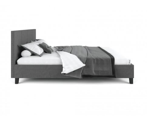 Pale Fabric Bed Frame - Charcoal Big Bedding Australia