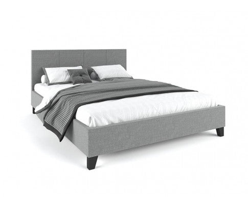 Pale Fabric Bed Frame - Grey Big Bedding Australia