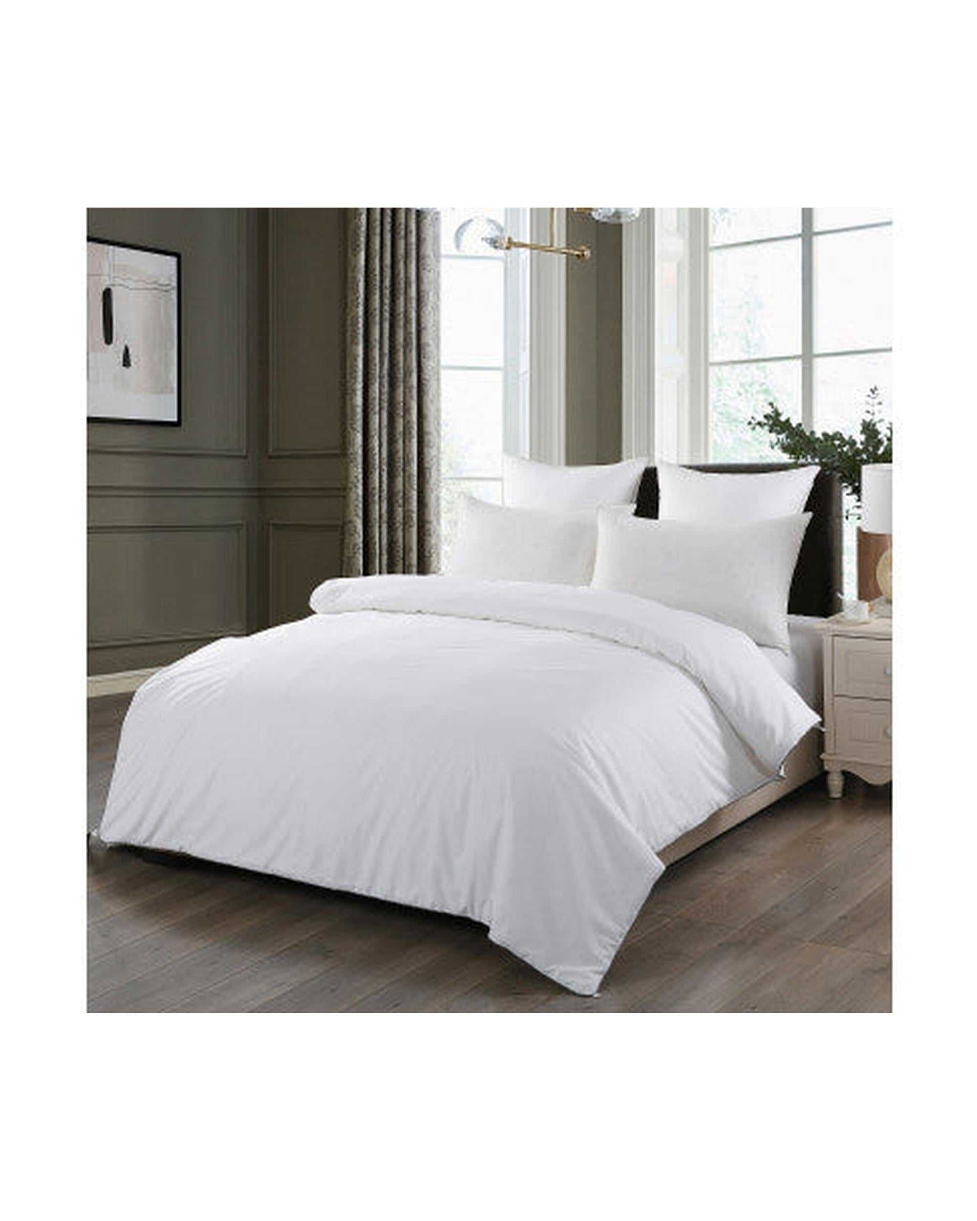 Royal Comfort 100% Silk Filled Eco-Lux Quilt 300GSM With 100% Cotton Cover Single White Royal Comfort