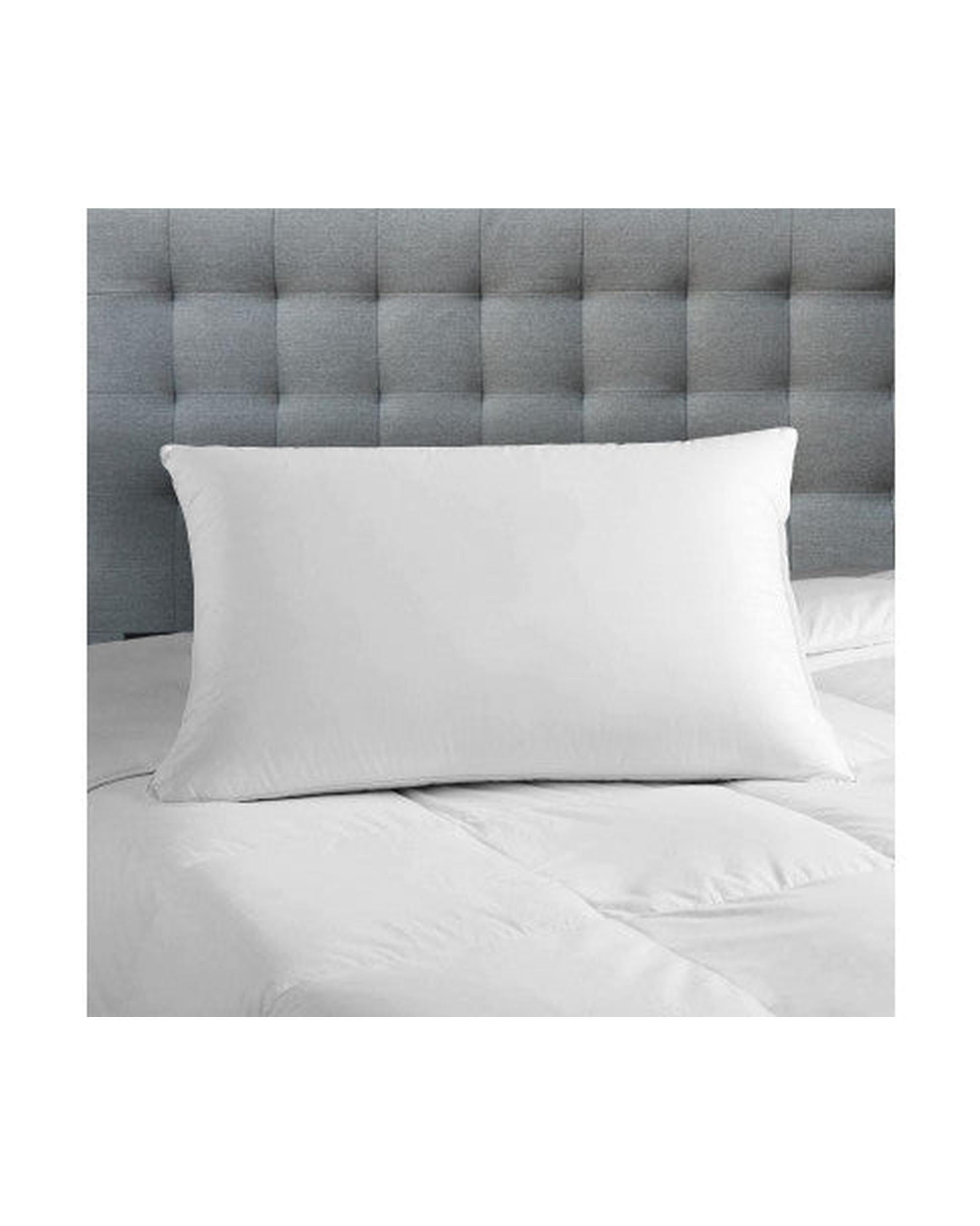 Royal Comfort Luxury Bamboo Blend Gusset Pillow Single Pack 4cm Gusset Support 50 x 75cm White Royal Comfort