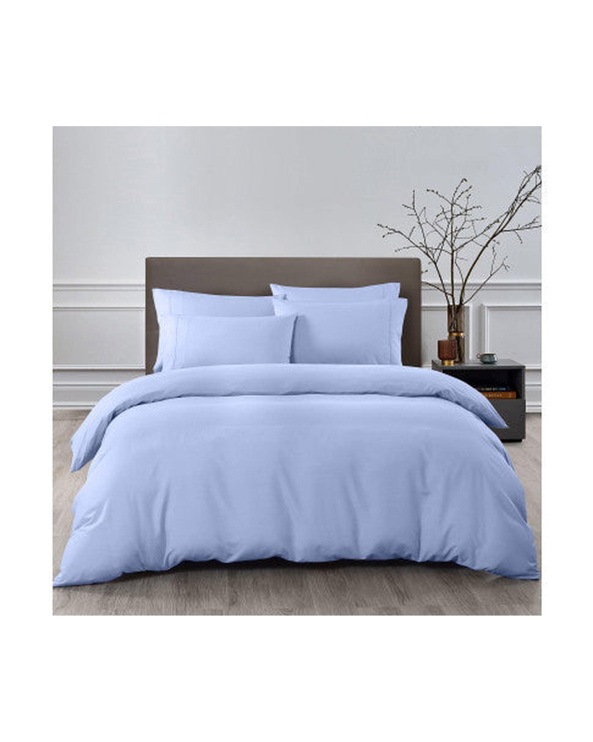 Royal Comfort 2000TC 6 Piece Bamboo Sheet & Quilt Cover Set Cooling Breathable - LIGHT BLUE Royal Comfort