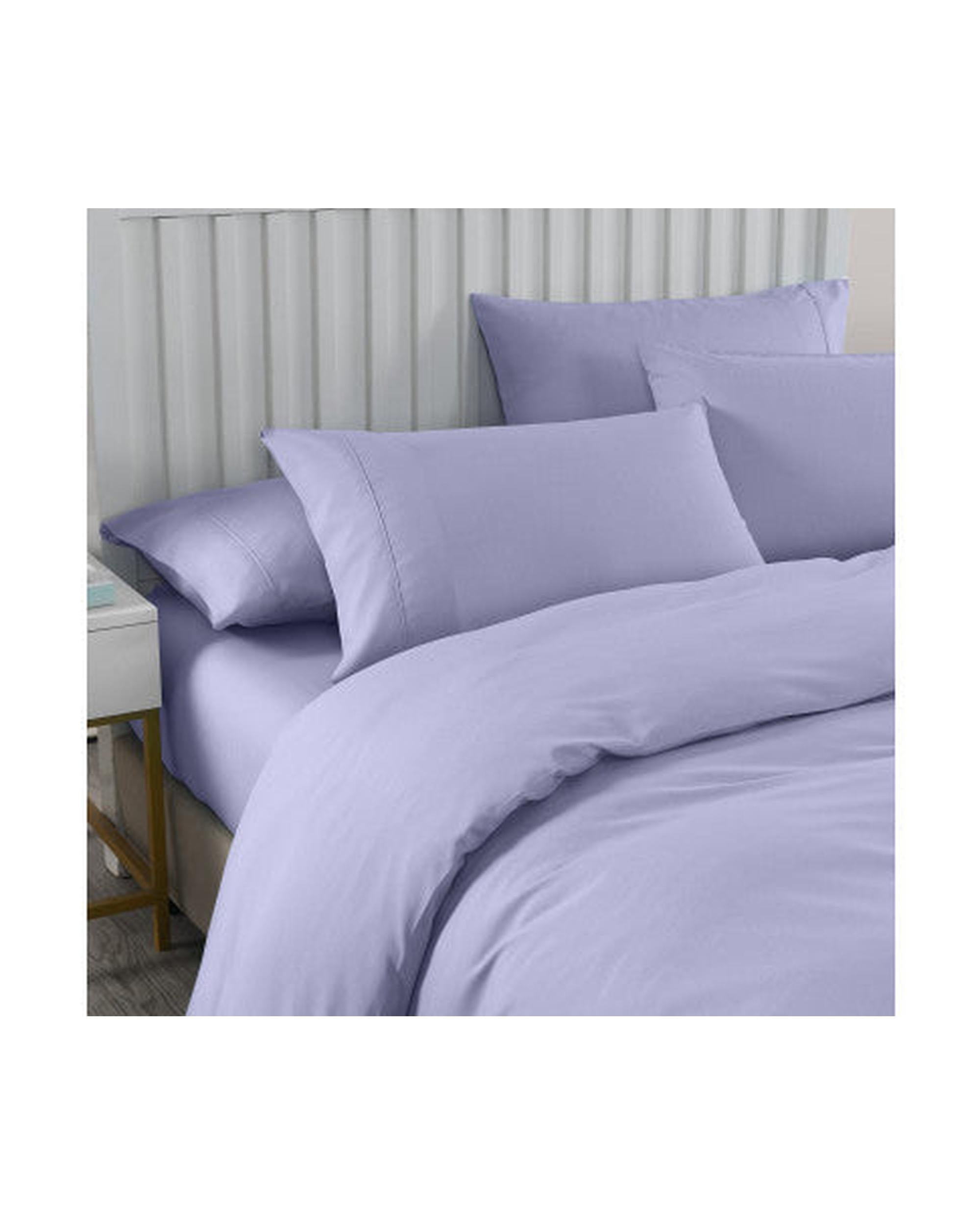 Royal Comfort 2000TC 6 Piece Bamboo Sheet & Quilt Cover Set Cooling Breathable - LILAC GREY Royal Comfort