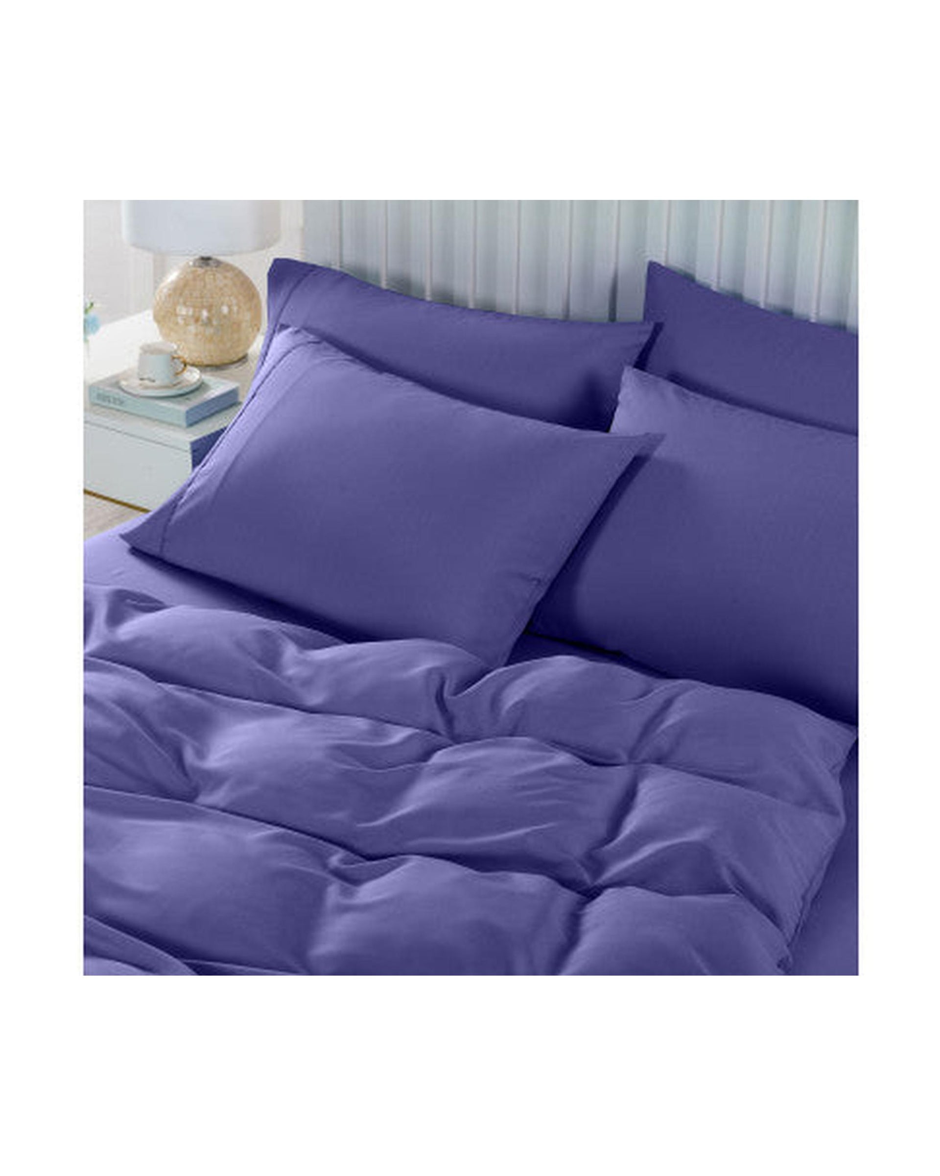 Royal Comfort 2000TC 6 Piece Bamboo Sheet & Quilt Cover Set Cooling Breathable - ROYAL BLUE Royal Comfort