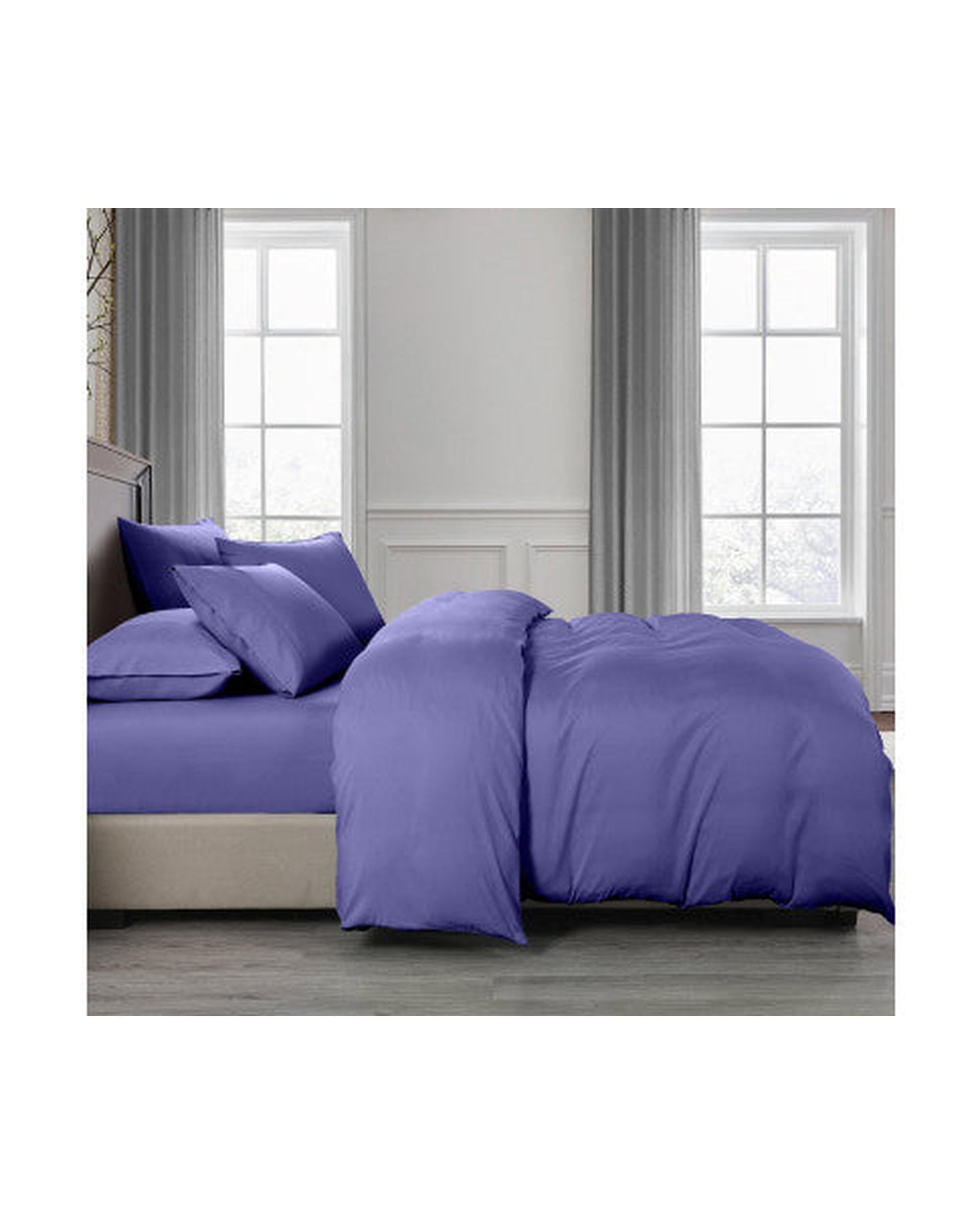 Royal Comfort 2000TC 6 Piece Bamboo Sheet & Quilt Cover Set Cooling Breathable - ROYAL BLUE Royal Comfort