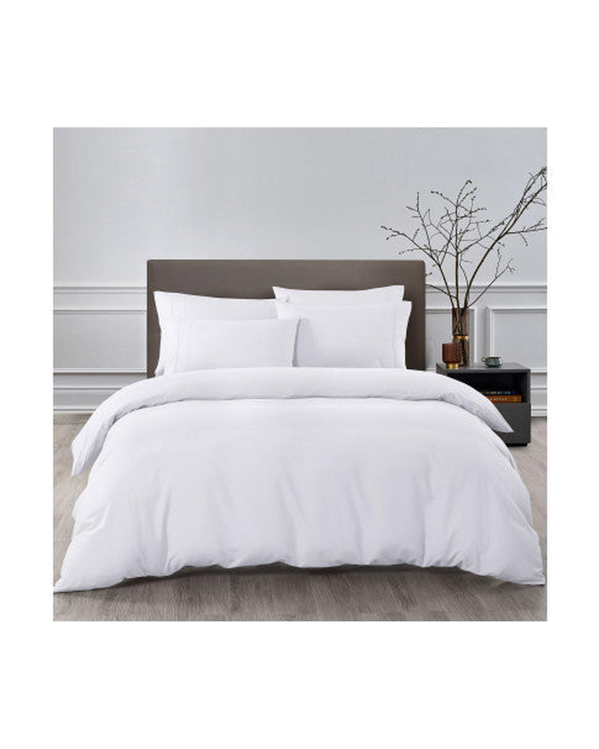 Royal Comfort 2000TC 6 Piece Bamboo Sheet & Quilt Cover Set Cooling Breathable - WHITE Royal Comfort