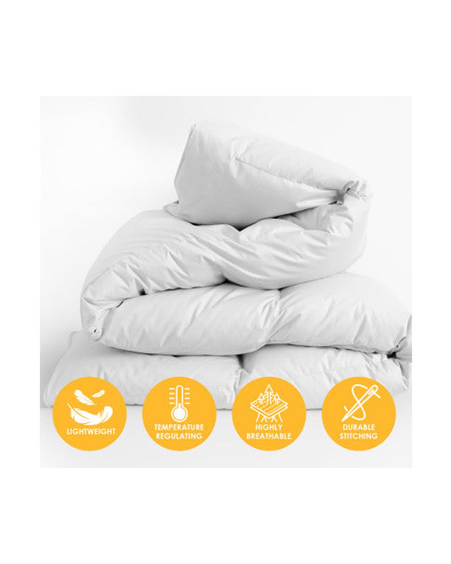 Silk Touch Quilt 360GSM All Seasons Antibacterial Hypoallergenic Casa Decor