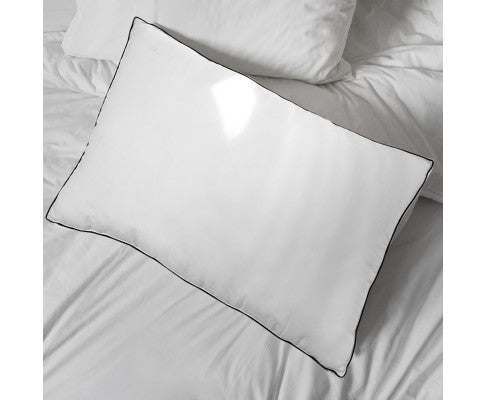 Silk Blend Pillow Hypoallergenic Gusset Cotton Cover Single Pack White 50 x 75cm Casa Decor