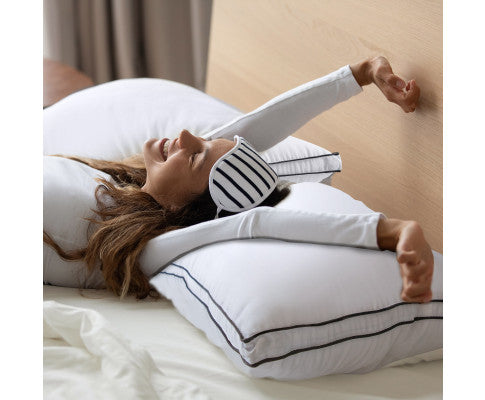 Silk Blend Pillow Hypoallergenic Gusset Cotton Cover Single Pack White 50 x 75cm Casa Decor