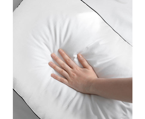Silk Blend Pillow Hypoallergenic Gusset Cotton Cover Single Pack White 50 x 75cm Casa Decor