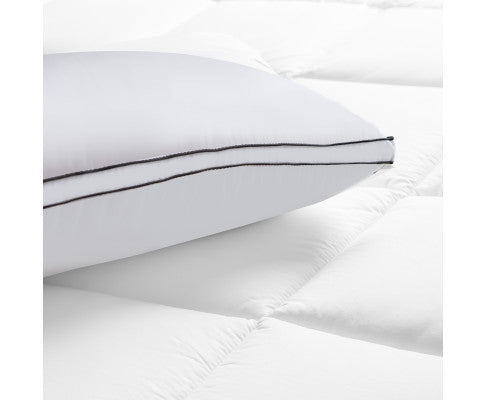 Silk Blend Pillow Hypoallergenic Gusset Cotton Cover Single Pack White 50 x 75cm Casa Decor