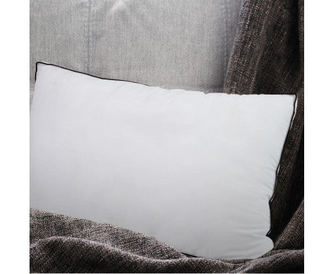 Silk Blend Pillow Hypoallergenic Gusset Cotton Cover Single Pack White 50 x 75cm Casa Decor