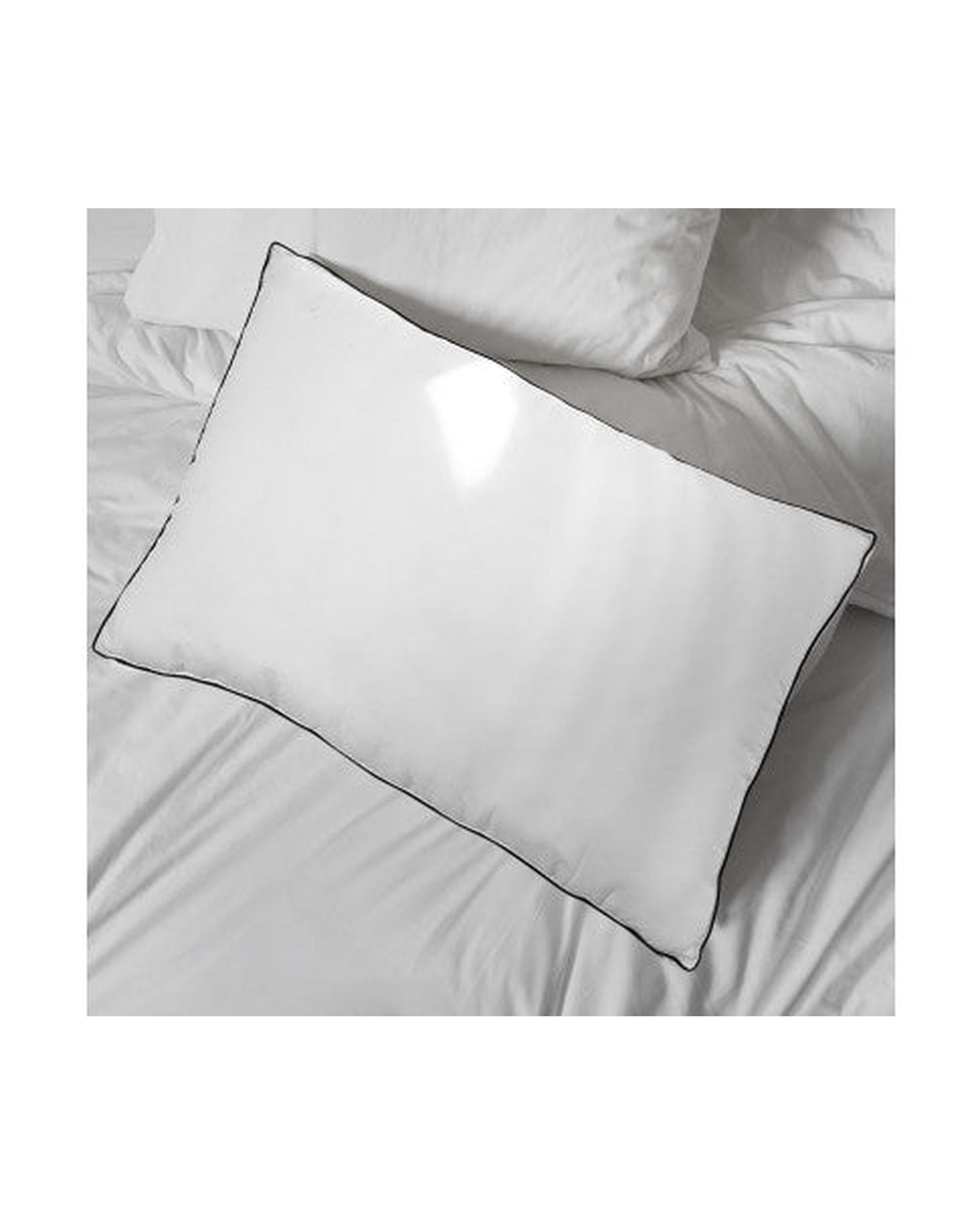 Silk Blend Pillow Hypoallergenic Gusset Cotton Cover Twin Pack White 50 x 75cm Casa Decor