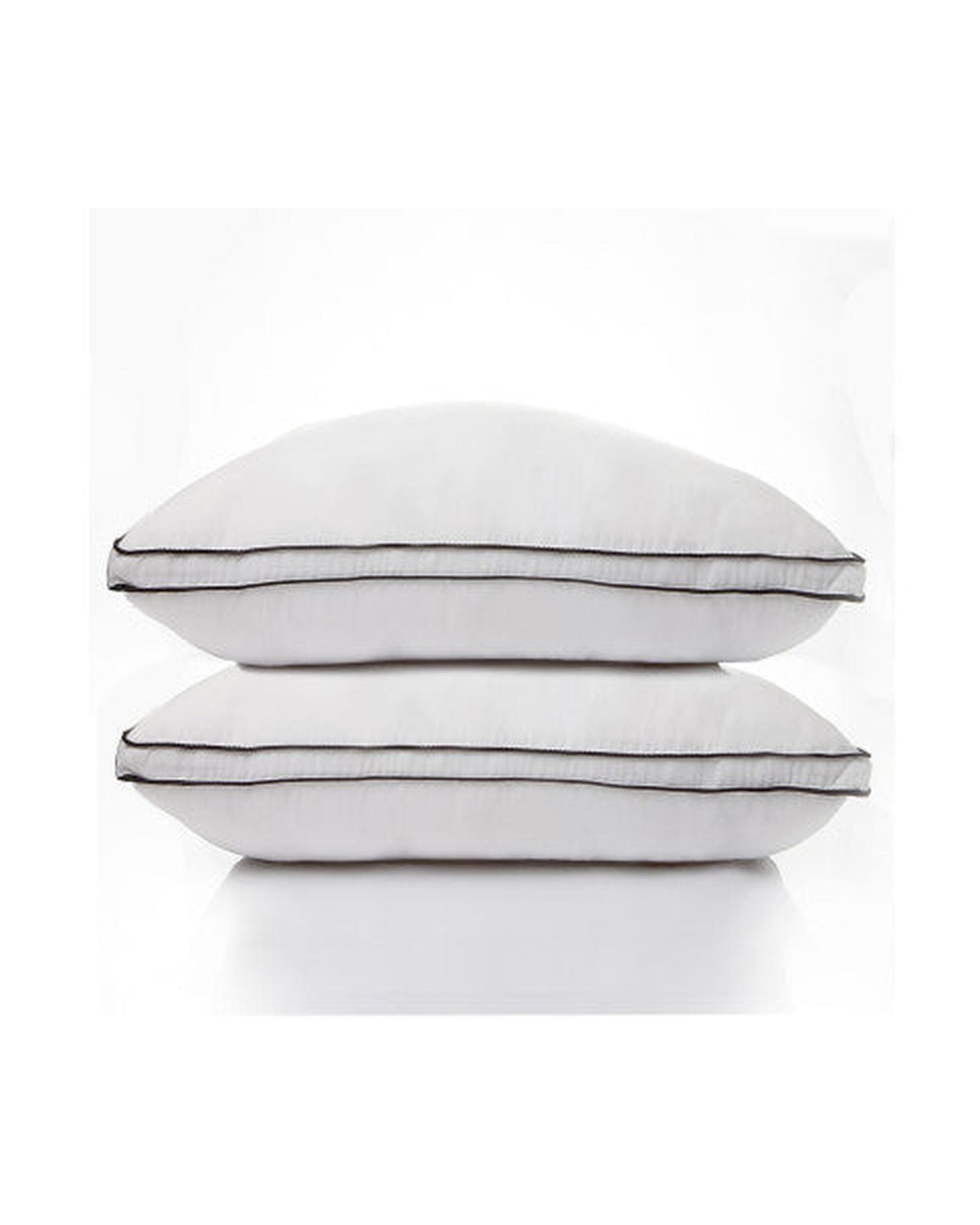 Silk Blend Pillow Hypoallergenic Gusset Cotton Cover Twin Pack White 50 x 75cm Casa Decor