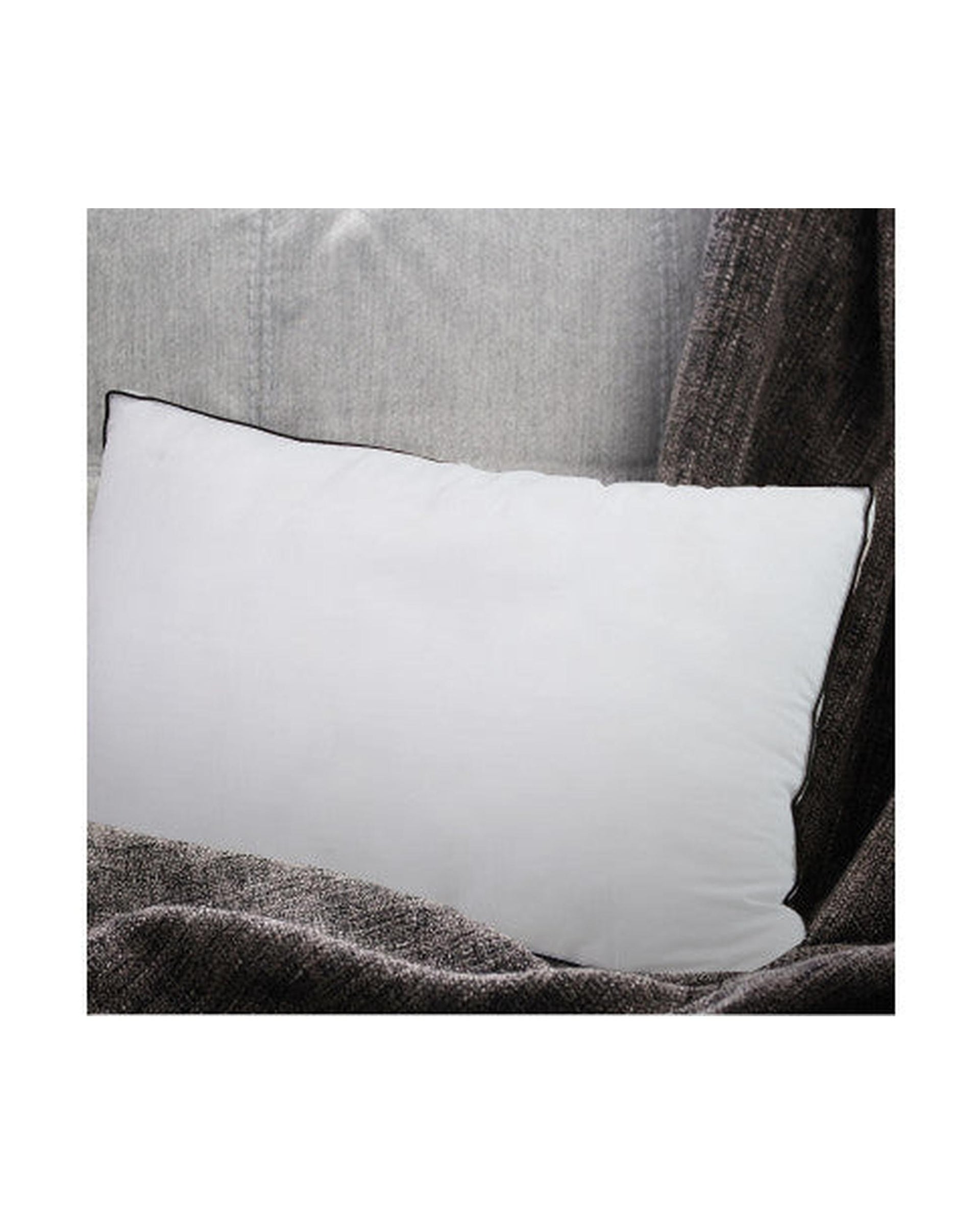 Silk Blend Pillow Hypoallergenic Gusset Cotton Cover Twin Pack White 50 x 75cm Casa Decor