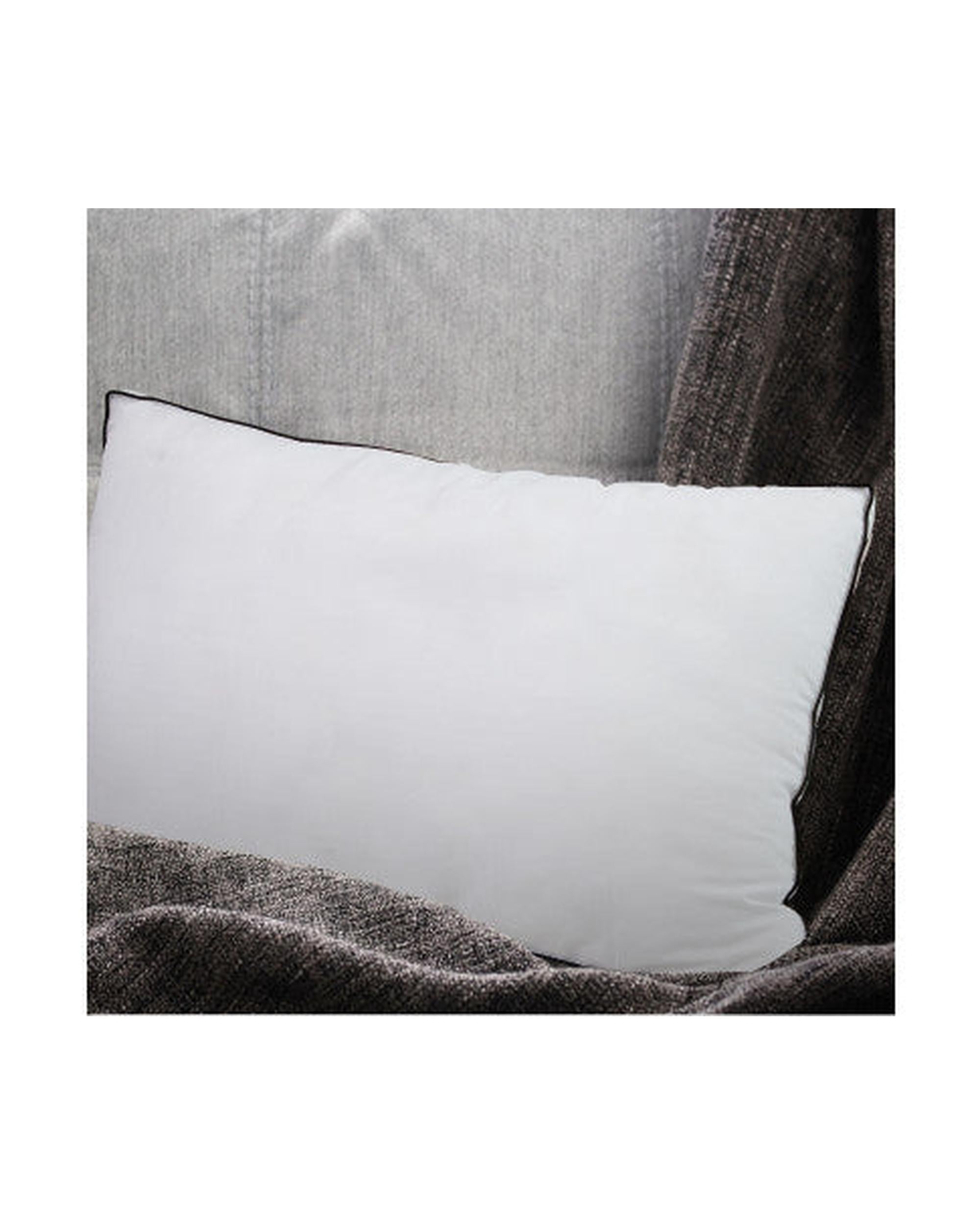 Silk Blend Pillow Hypoallergenic Gusset Cotton Cover Twin Pack White 50 x 75cm Casa Decor