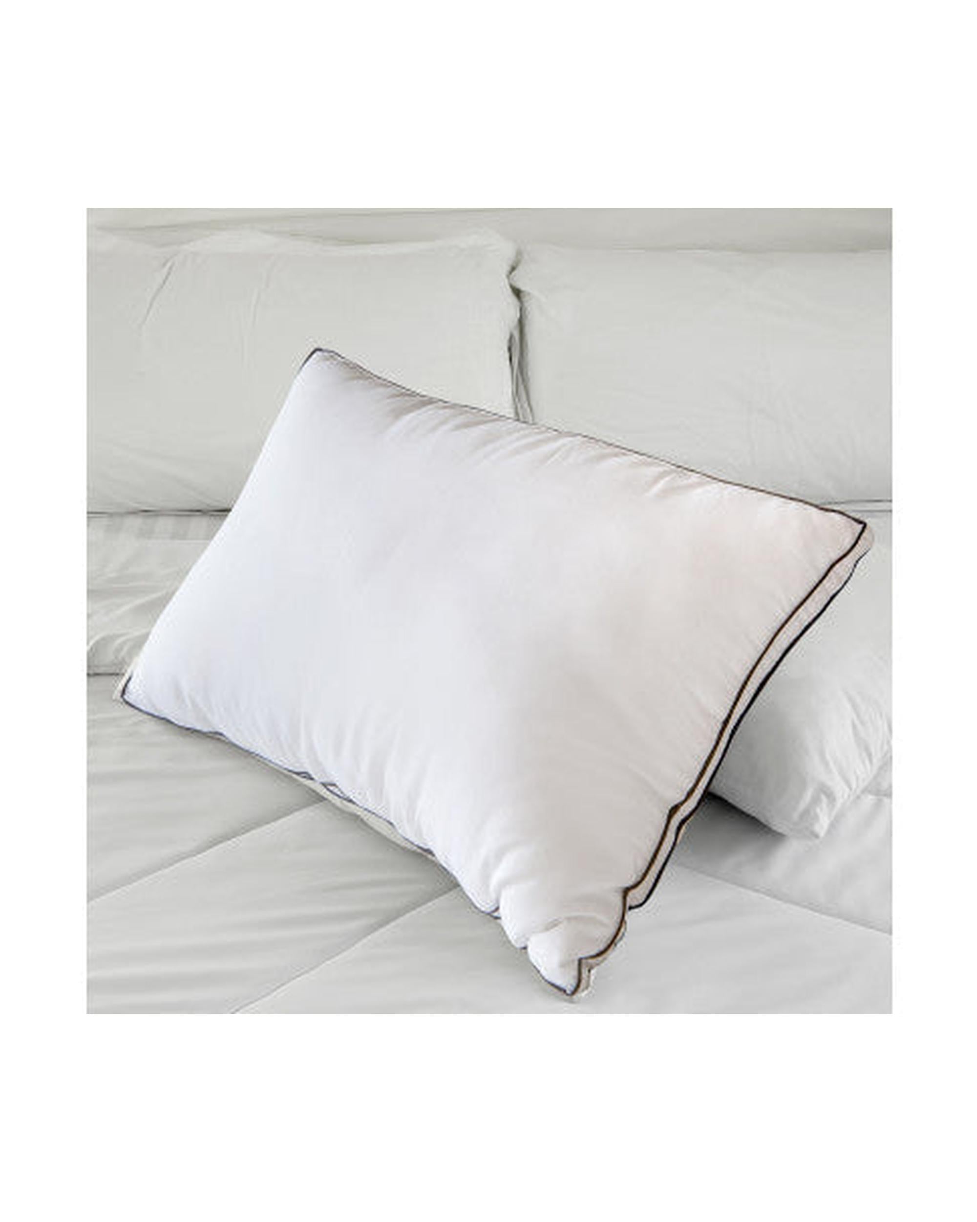 Silk Blend Pillow Hypoallergenic Gusset Cotton Cover Twin Pack White 50 x 75cm Casa Decor