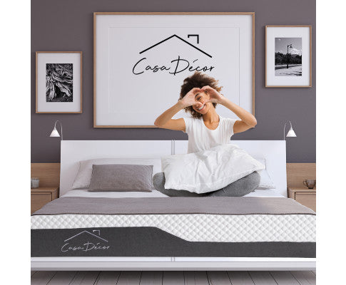 Memory Foam Luxe Hybrid Mattress Cool Gel 25cm Depth Medium Firm Casa Decor