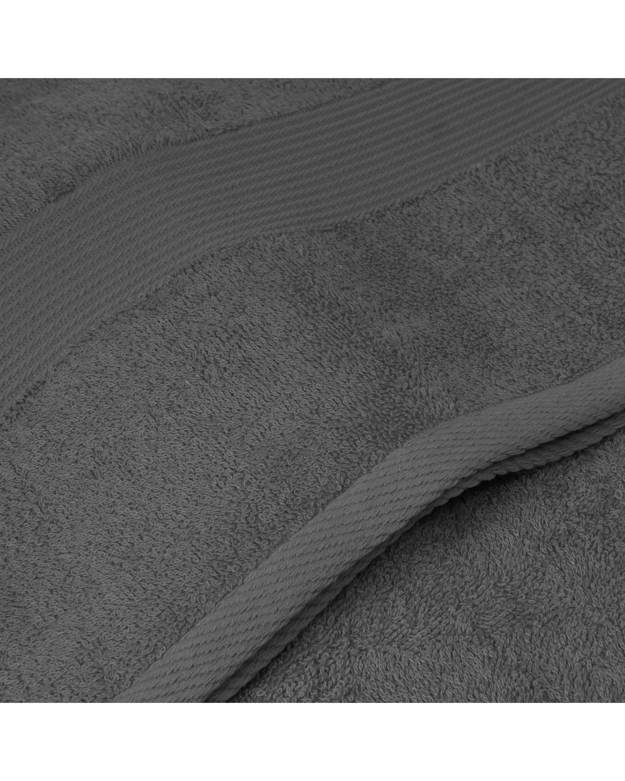 Royal Comfort 5 Piece Cotton Bamboo Towel Set 450GSM Luxurious Absorbent Plush  Charcoal Royal Comfort