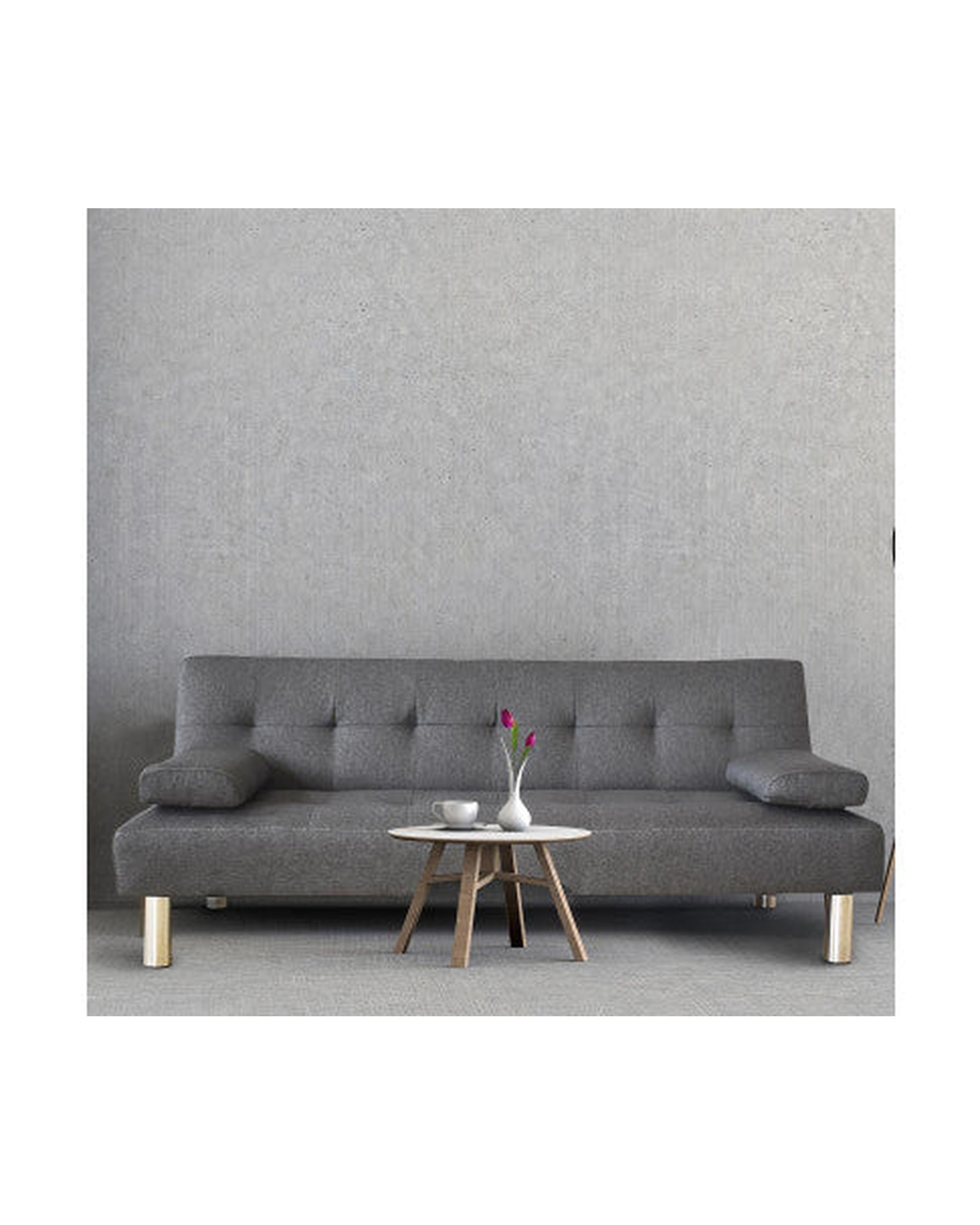 2 in 1 Indoor Sofa Recliner Lounge Bed Fabric Seater Futon Grey Milano Decor