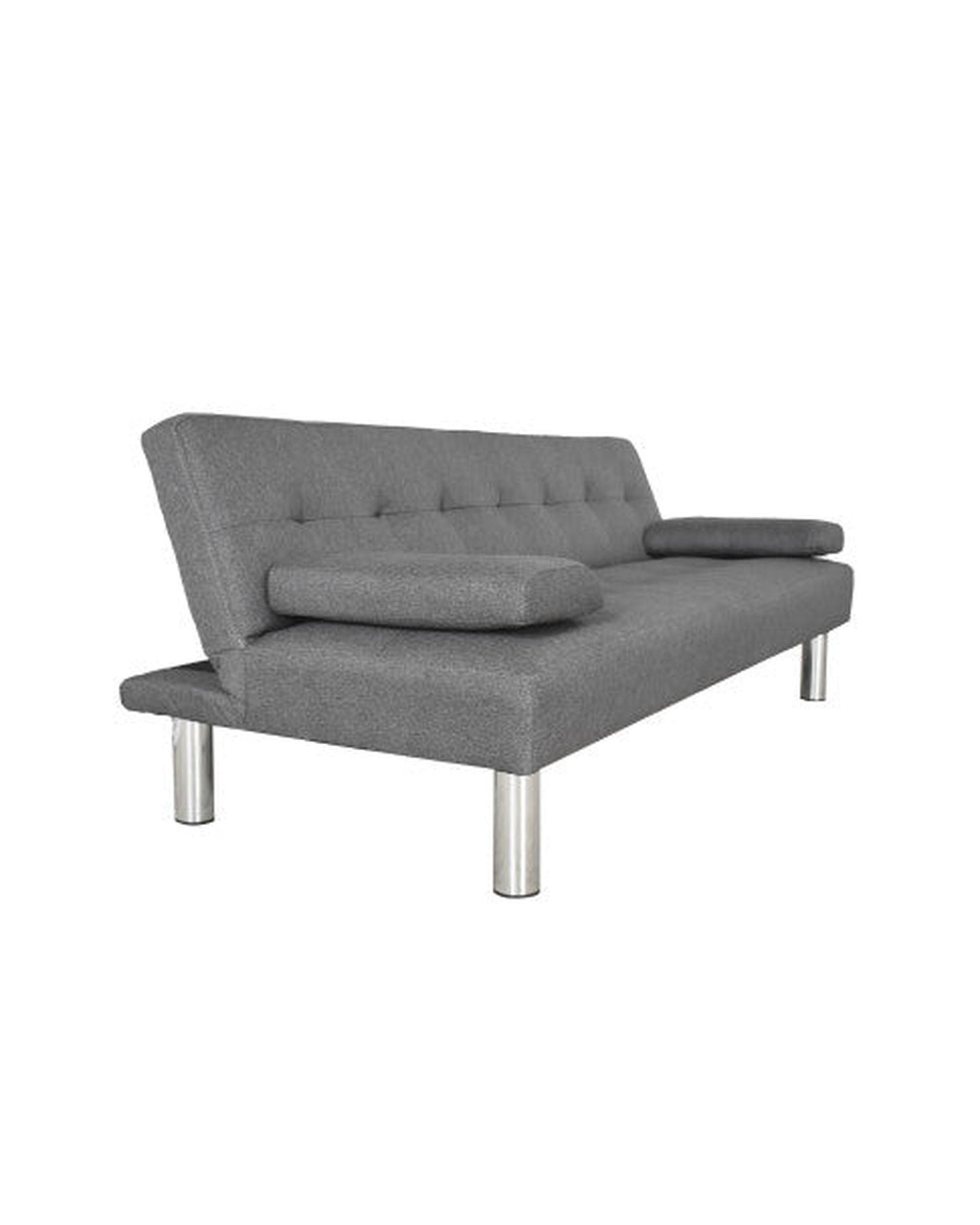 2 in 1 Indoor Sofa Recliner Lounge Bed Fabric Seater Futon Grey Milano Decor