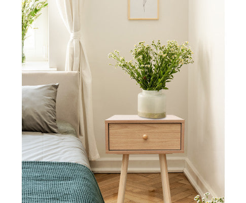 Bedside Table Kirrawee Drawers Nightstand Unit Cabinet Storage Milano Decor