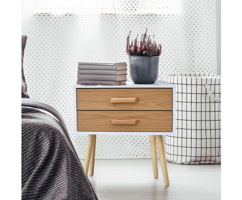 Bedside Table Bronte Drawers Nightstand Unit Cabinet Storage Milano Decor