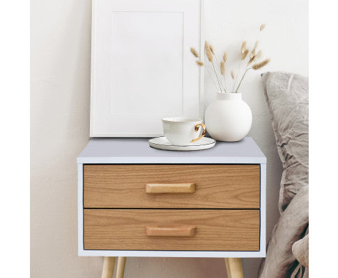Bedside Table Bronte Drawers Nightstand Unit Cabinet Storage Milano Decor