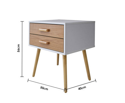 Bedside Table Bronte Drawers Nightstand Unit Cabinet Storage Milano Decor