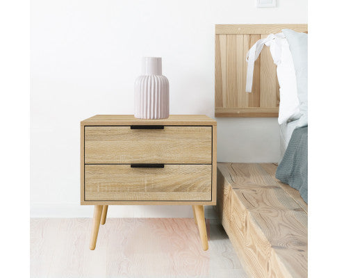 Bedside Table Paddington Drawers Nightstand Unit Cabinet Storage Milano Decor