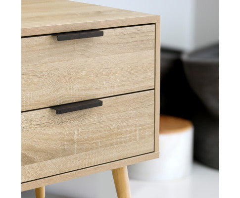 Bedside Table Paddington Drawers Nightstand Unit Cabinet Storage Milano Decor