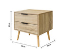 Bedside Table Paddington Drawers Nightstand Unit Cabinet Storage Milano Decor