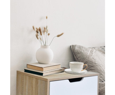 Bedside Table Manly Drawers Nightstand Unit Cabinet Storage Milano Decor