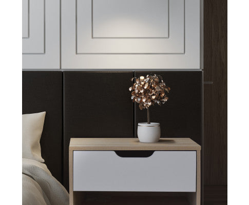 Bedside Table Manly Drawers Nightstand Unit Cabinet Storage Milano Decor