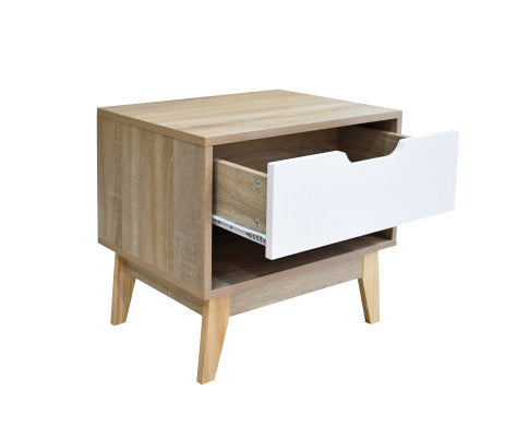 Bedside Table Manly Drawers Nightstand Unit Cabinet Storage Milano Decor