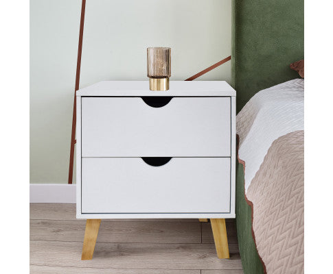 Bedside Table Turramurra Drawers Nightstand Unit Cabinet Storage Milano Decor