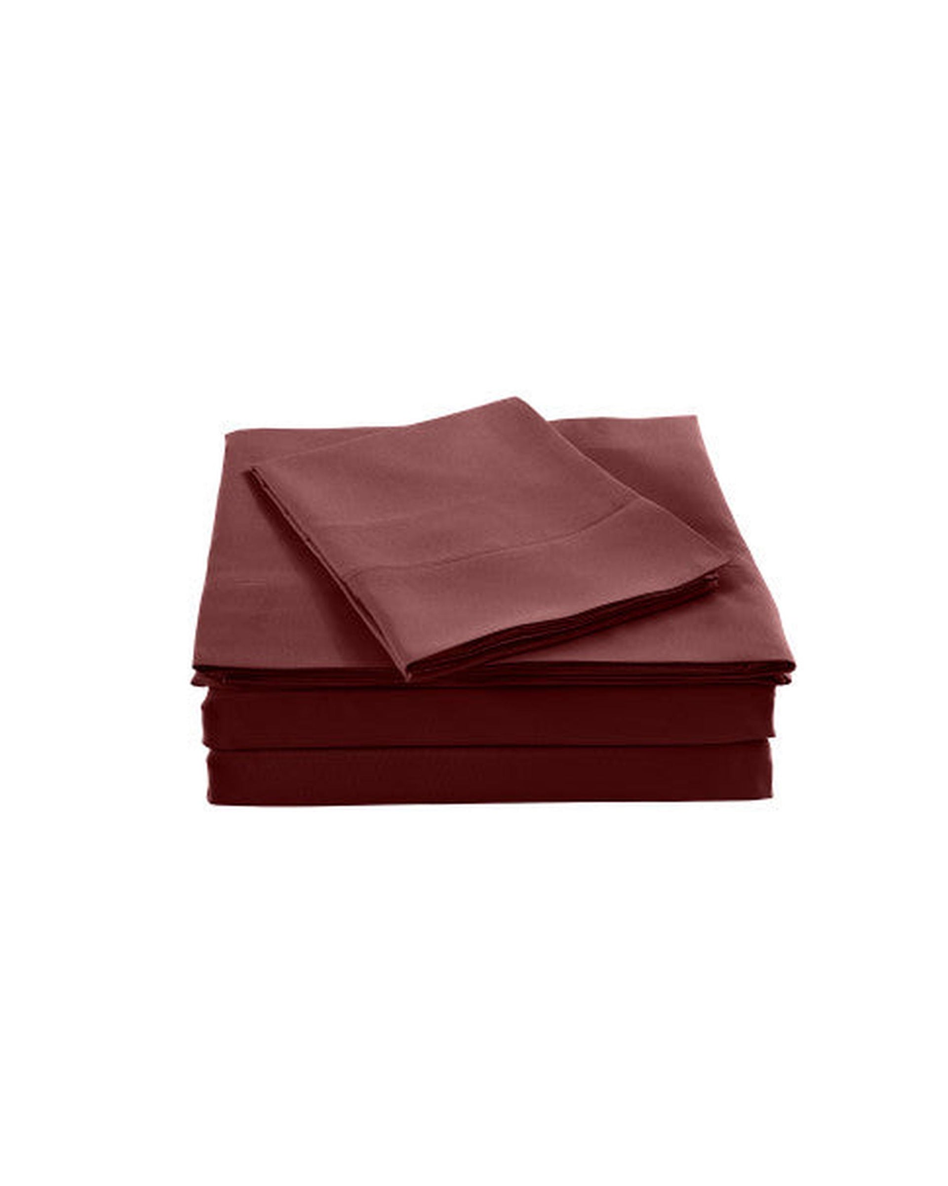 Royal Comfort Bamboo Blended Sheet & Pillowcases Set 1000TC Ultra Soft Bedding - MALAGA WINE Royal Comfort