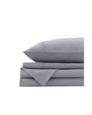 Royal Comfort Vintage Washed 100% Cotton Sheet Set Fitted Flat Sheet Pillowcases - GREY Royal Comfort