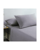 Royal Comfort Vintage Washed 100% Cotton Sheet Set Fitted Flat Sheet Pillowcases - GREY Royal Comfort