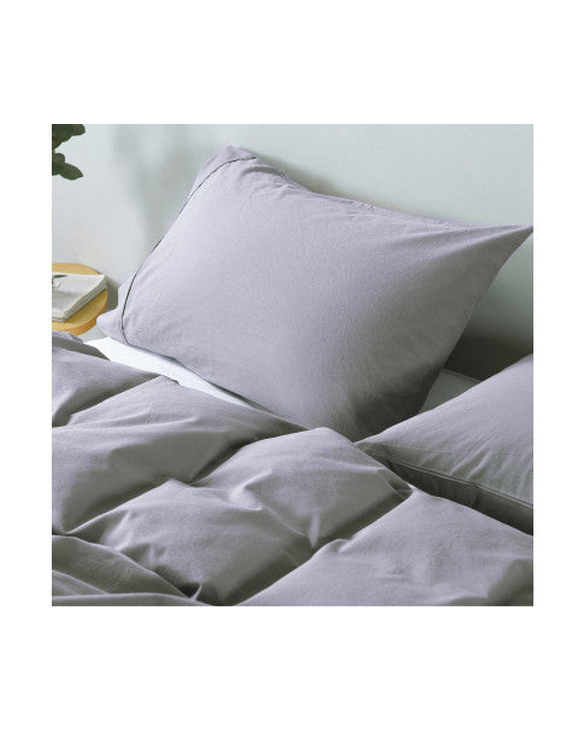Royal Comfort Vintage Washed 100% Cotton Quilt Cover Set Bedding Ultra Soft - Grey Royal Comfort