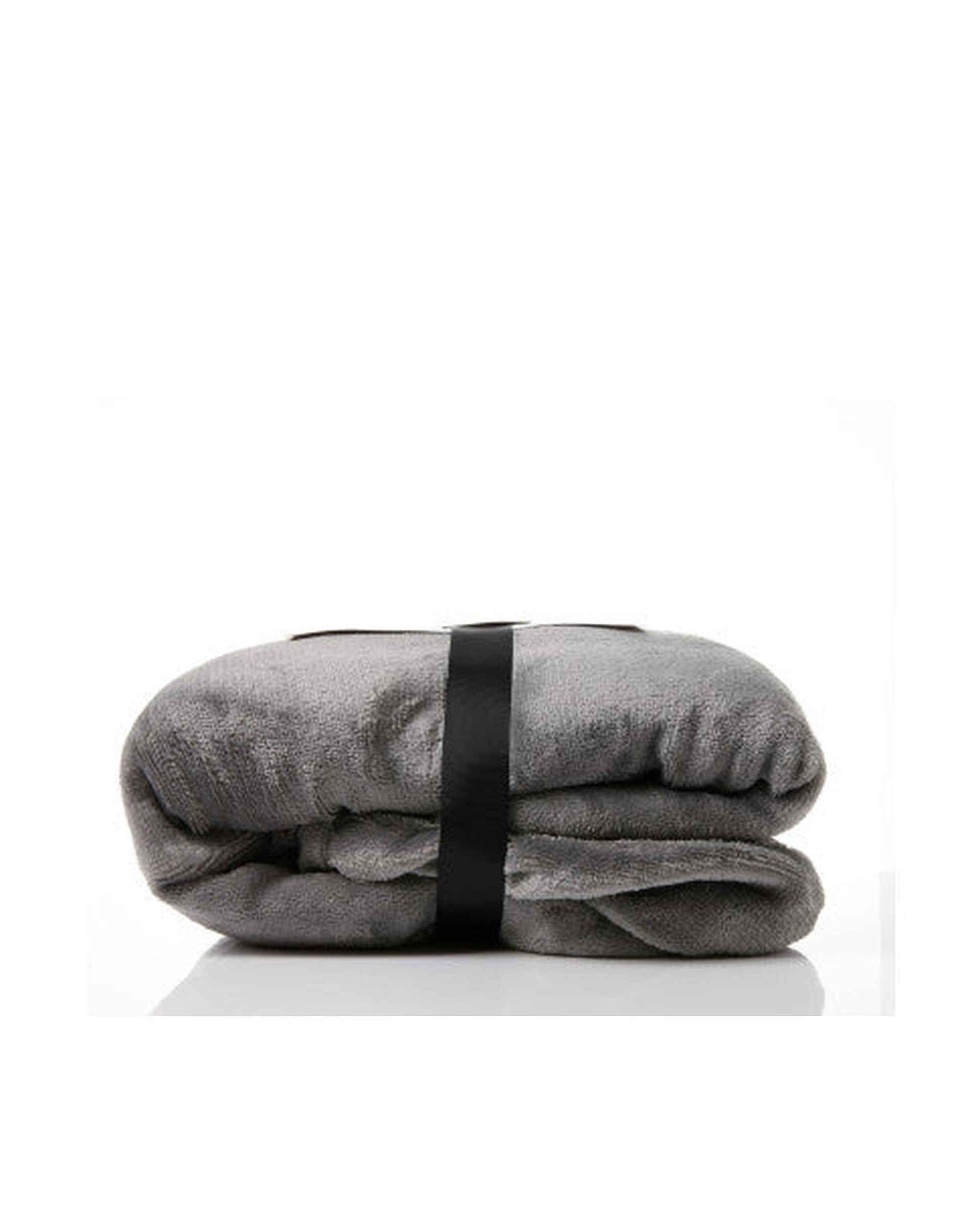 Royal Comfort Snug Hoodie Nightwear Super Soft Reversible Coral Fleece 750GSM One Size Grey Royal Comfort