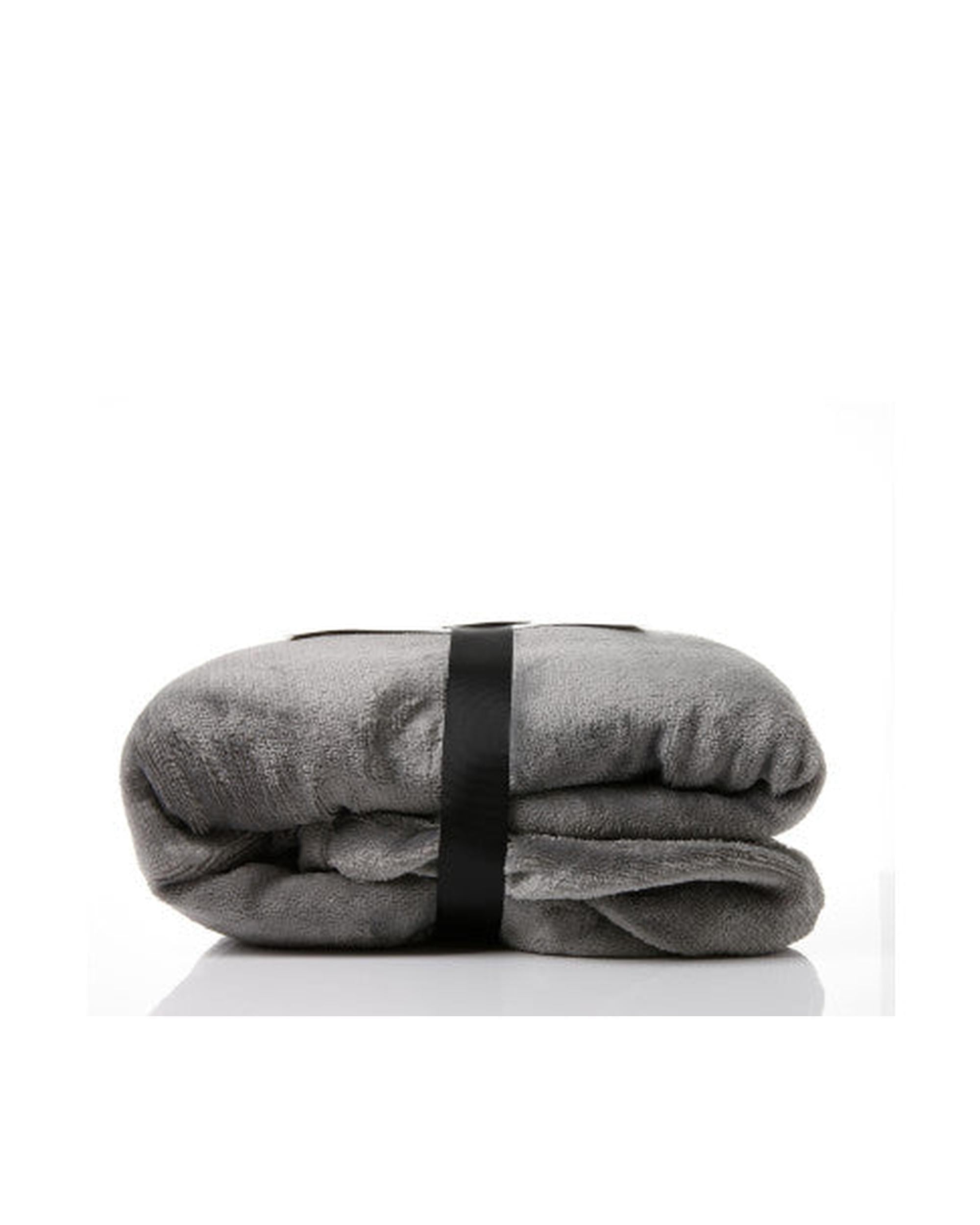 Royal Comfort Snug Hoodie Nightwear Super Soft Reversible Coral Fleece 750GSM One Size Grey Royal Comfort