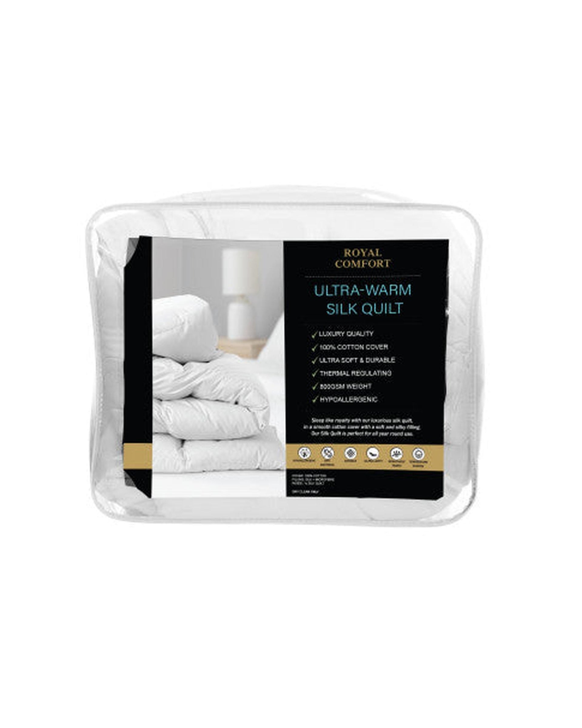 Royal Comfort 800GSM Silk Blend Quilt Duvet Ultra Warm Winter Weight Doona Royal Comfort