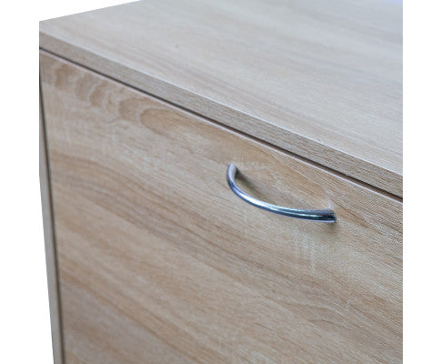 24 Pair Wooden Shoe Cabinet Drawer Storage - Oak Milano Decor