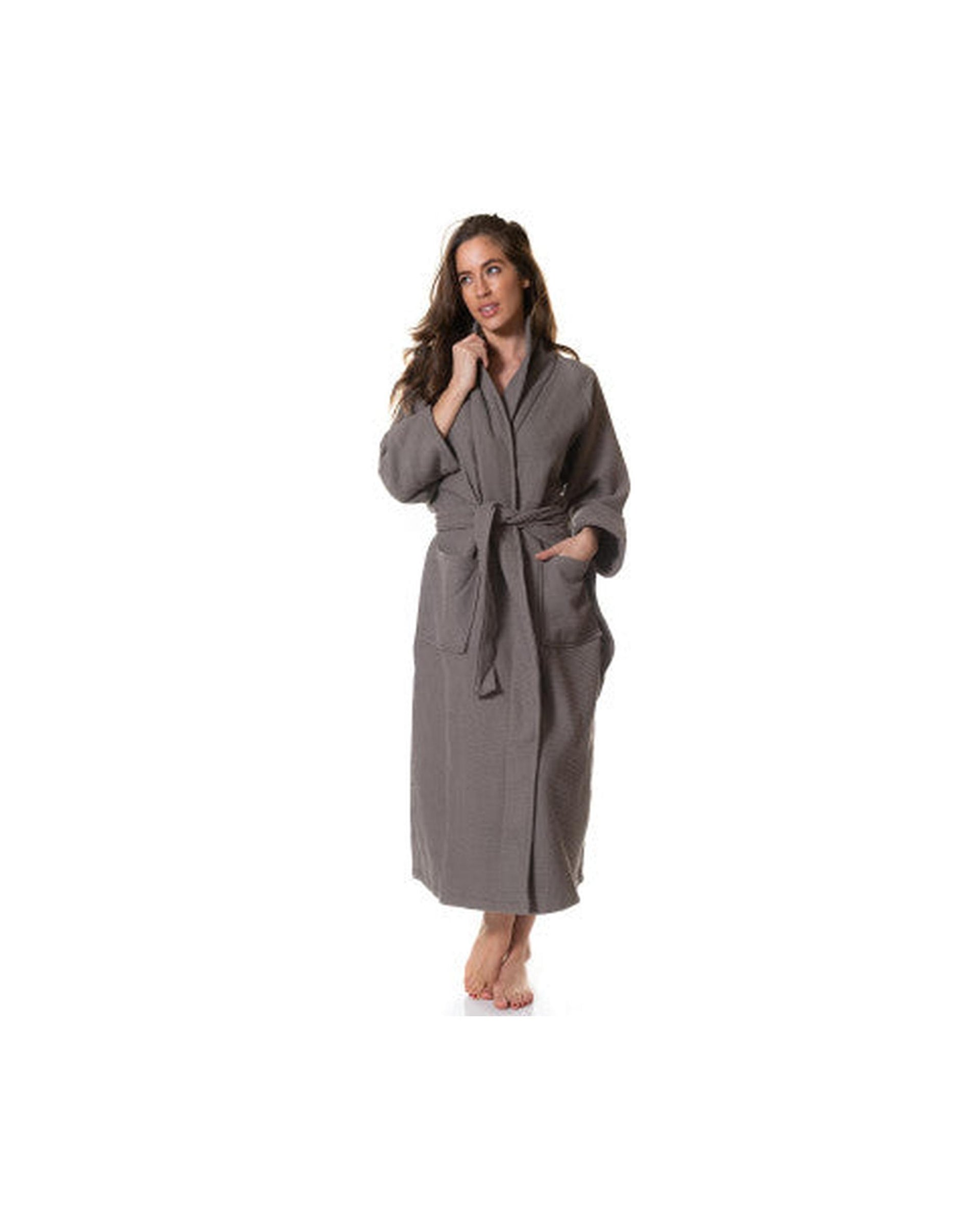 Royal Comfort 100% Cotton Bathrobe Waffle Unisex Ultra Soft Absorbent Durable Royal Comfort
