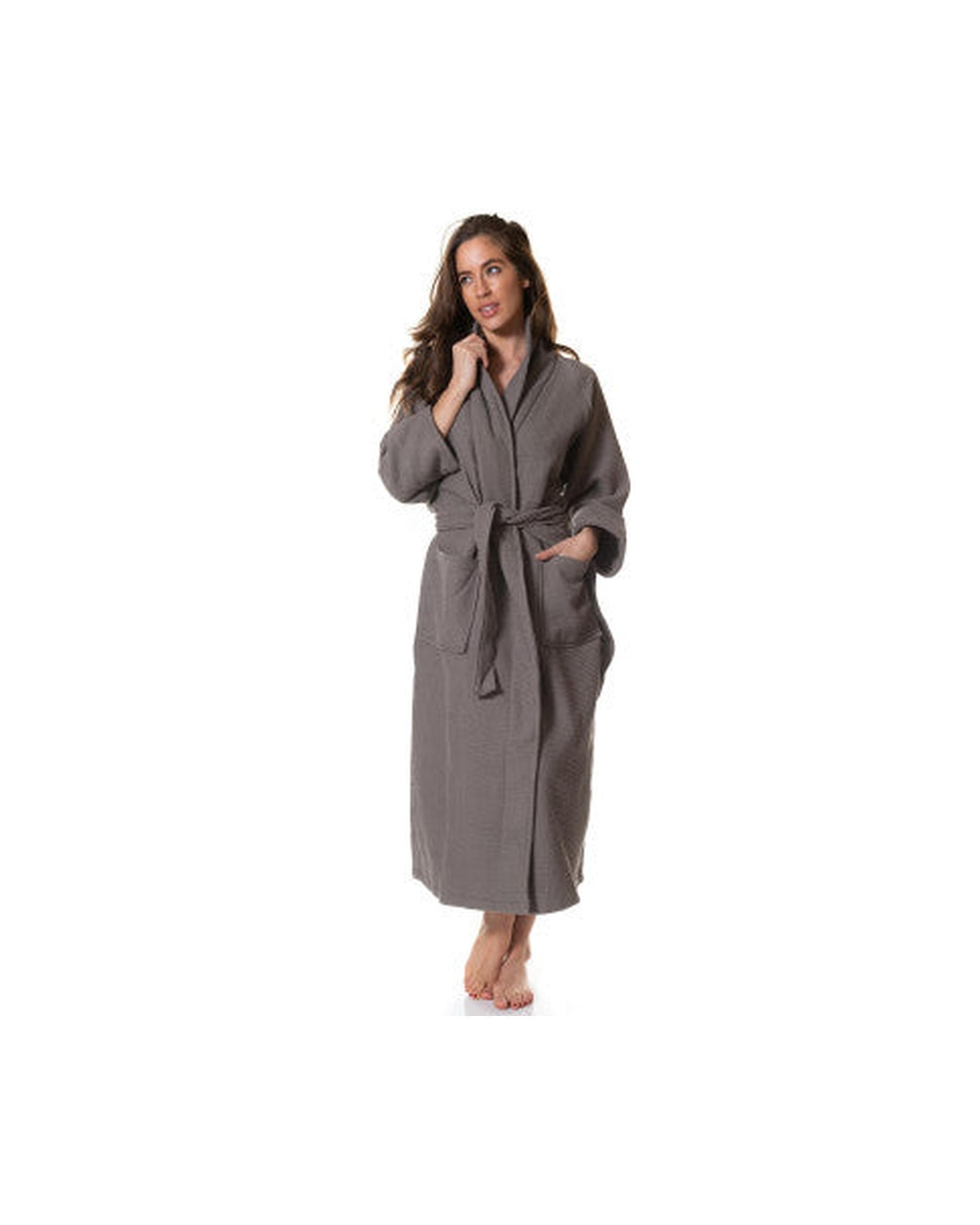Royal Comfort 100% Cotton Bathrobe Waffle Unisex Ultra Soft Absorbent Durable Royal Comfort