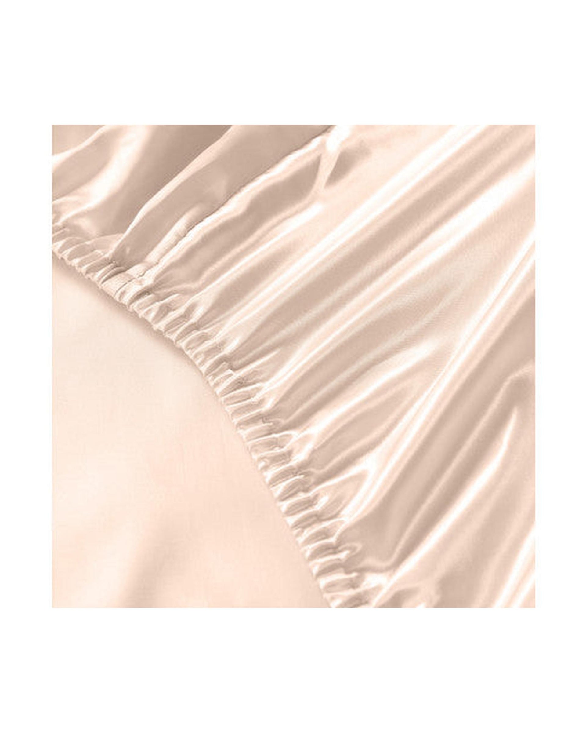 Royal Comfort Satin Sheet Set 3 Piece Fitted Flat Sheet Pillowcases - Champagne Pink Royal Comfort