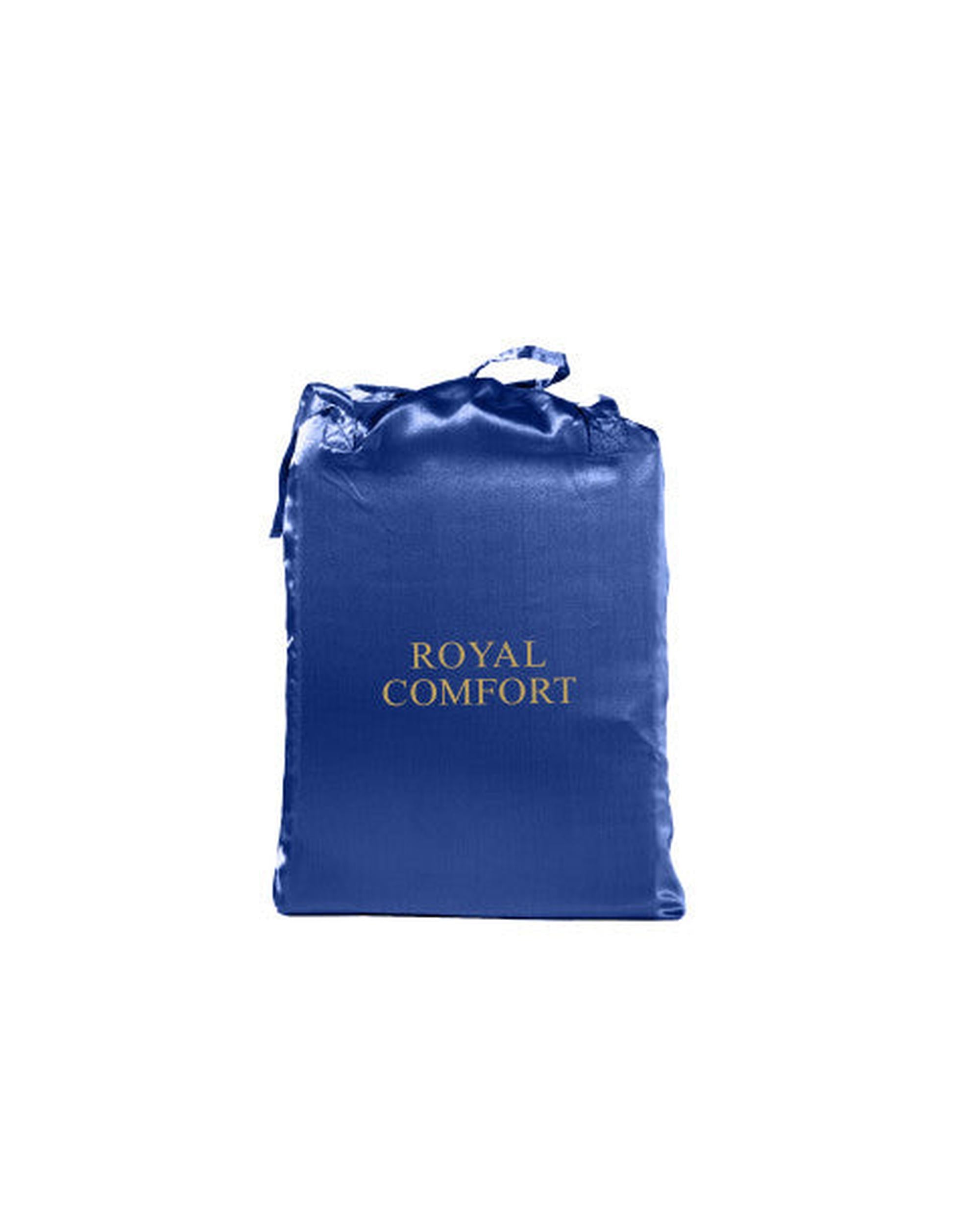 Royal Comfort Satin Sheet Set 3 Piece Fitted Flat Sheet Pillowcases - Navy Blue Royal Comfort