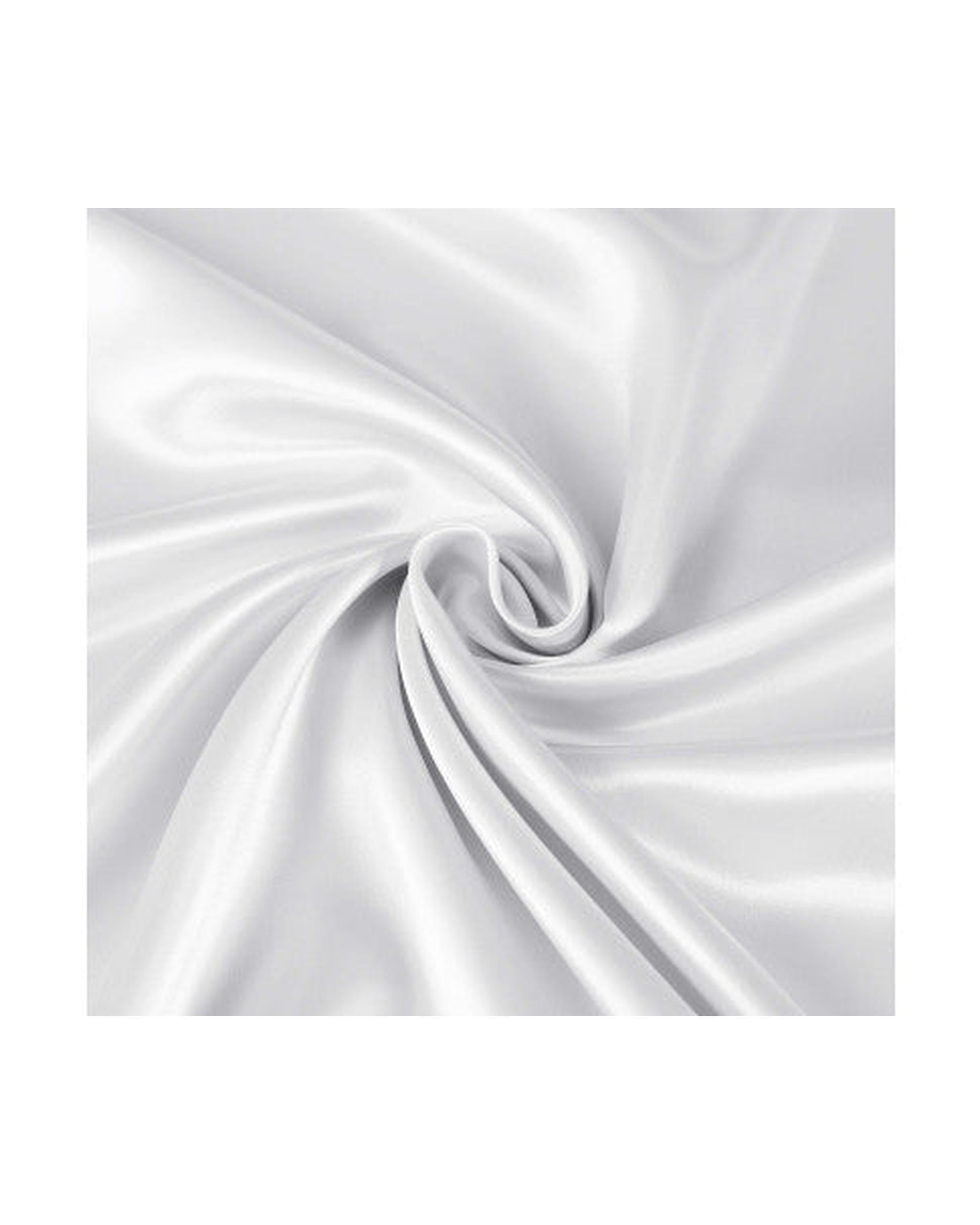 Royal Comfort Satin Sheet Set 3 Piece Fitted Flat Sheet Pillowcases - White Royal Comfort