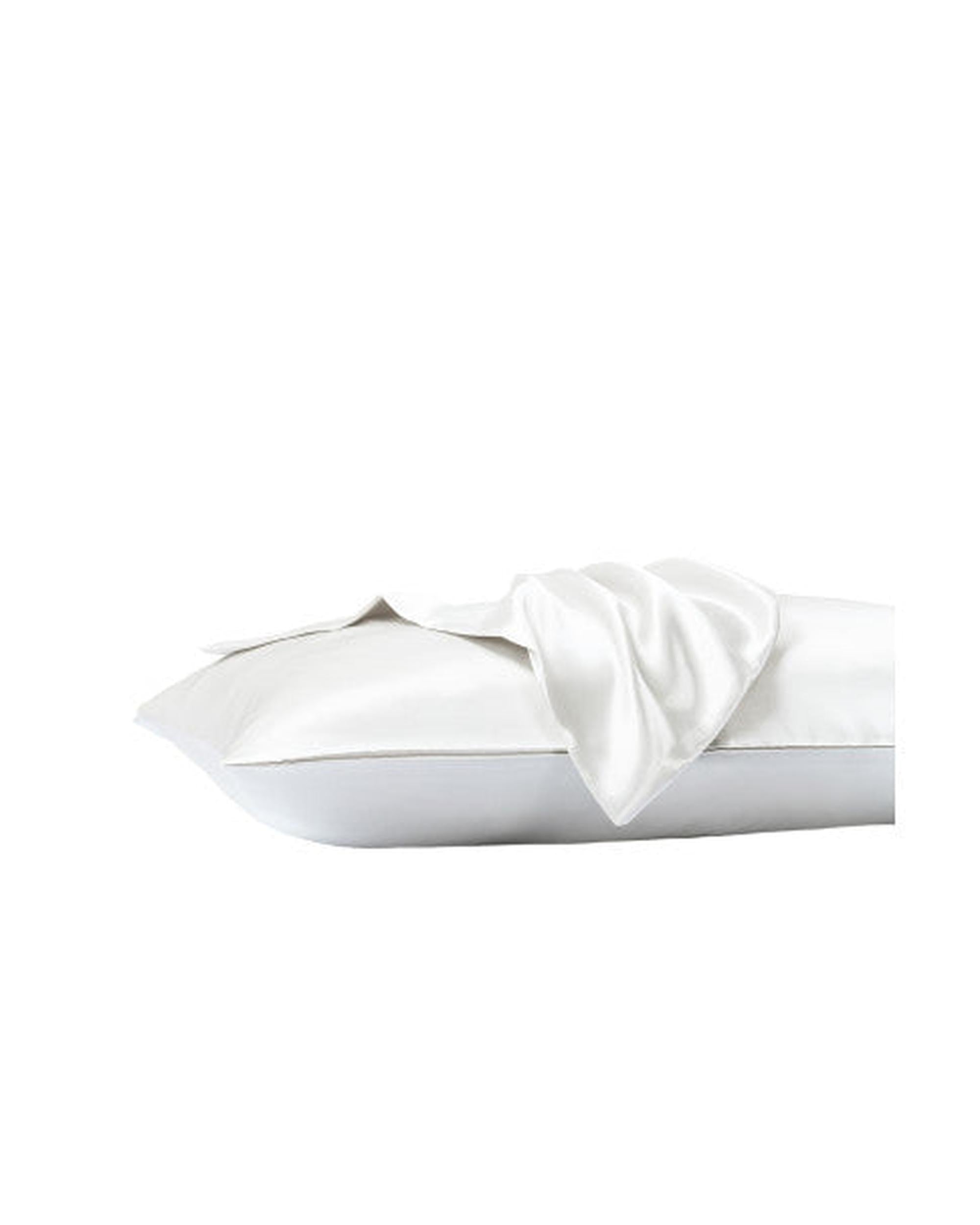 Royal Comfort Satin Sheet Set 3 Piece Fitted Flat Sheet Pillowcases - White Royal Comfort