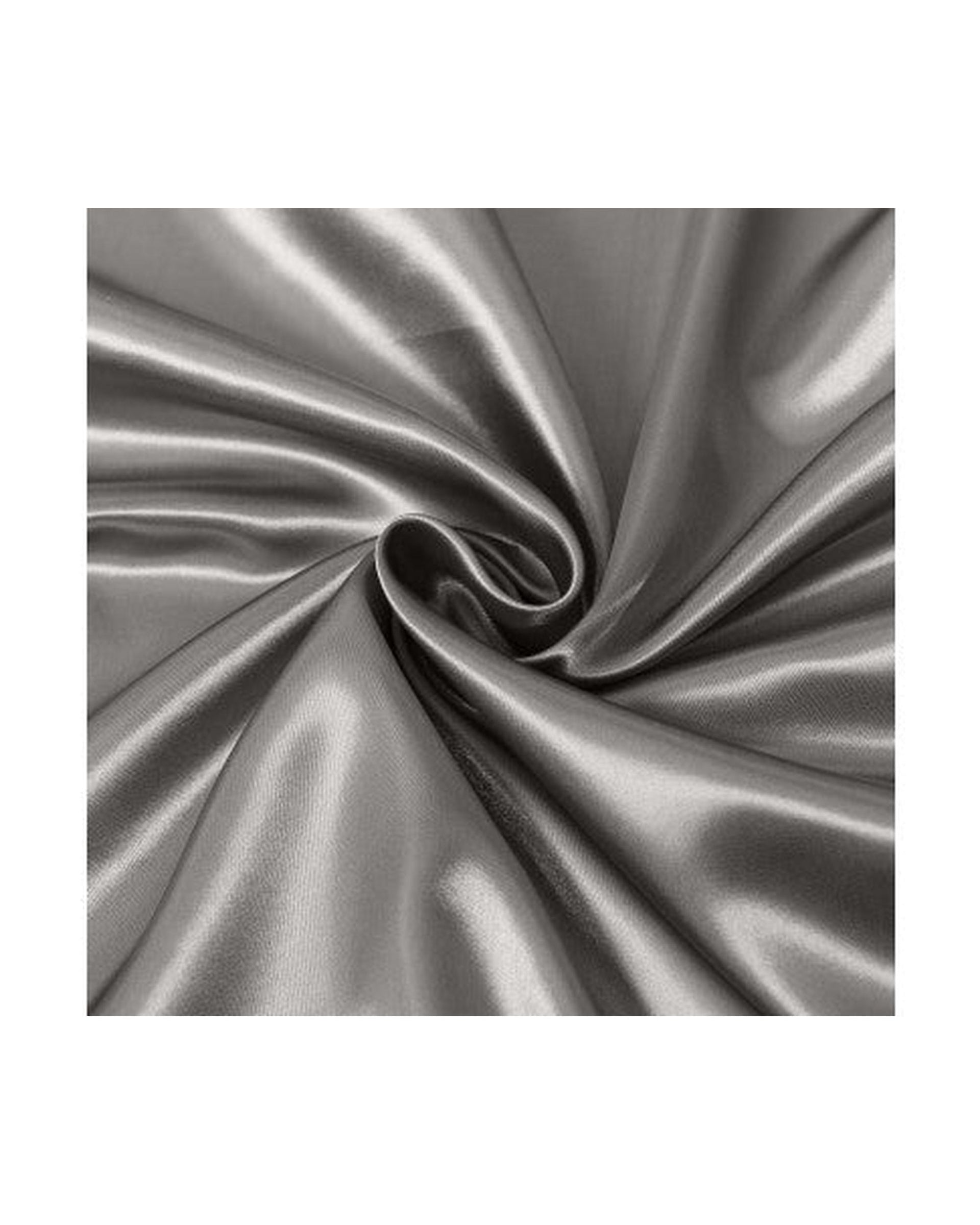 Royal Comfort Satin Sheet Set 3 Piece Fitted Flat Sheet Pillowcases - Charcoal Royal Comfort